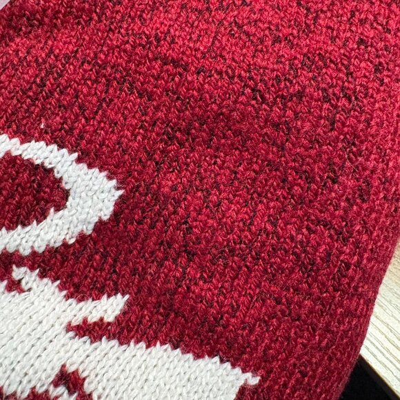 Jon & Anna Women’s Sweater Poncho Jon & Anna Red and White with Fringe O/S NWT - Picture 9 of 9